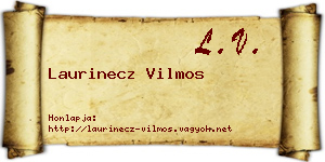 Laurinecz Vilmos névjegykártya
