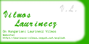 vilmos laurinecz business card